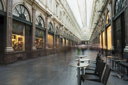 An empty shopping mall