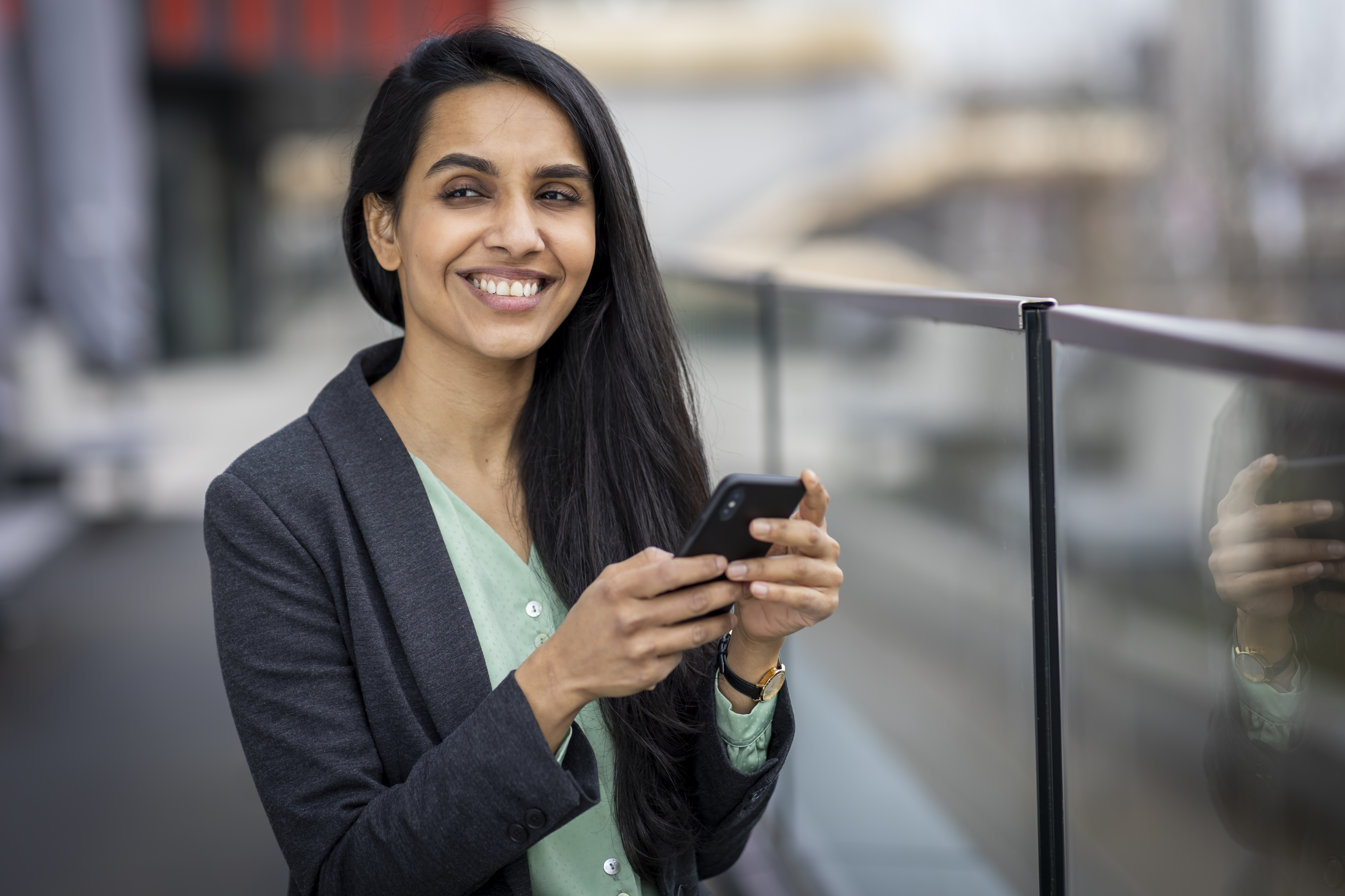 woman using mobile phone