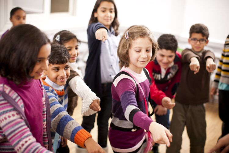 Group of young learners in Egypt working together