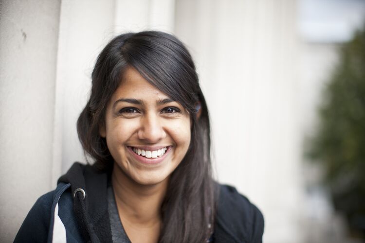 Indian student smiling