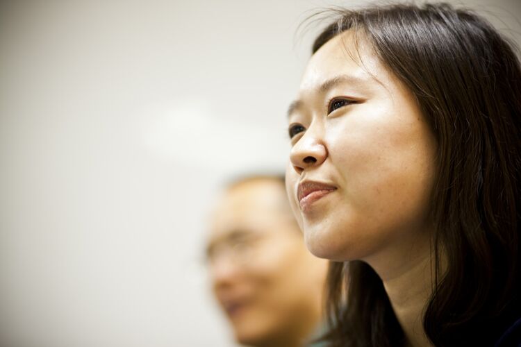 Close up of a South Korean student