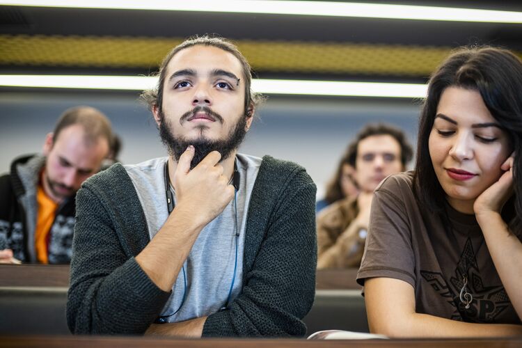 Students in a lecture in Turkey